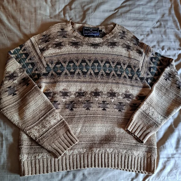 Polo Ralph Lauren Sweaters Vintage Ralph Lauren Polo Sport Hand Knit Fair Isle Crew Neck Size Xl Poshmark